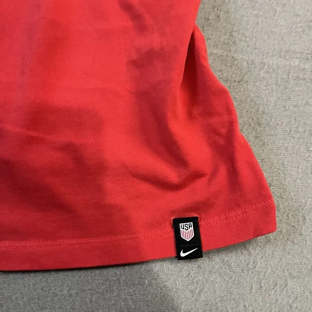 The Nike Tee Dri Fit Team USA Soccer Red Racerback Tank Top Womens Size M - Picture 2 of 9